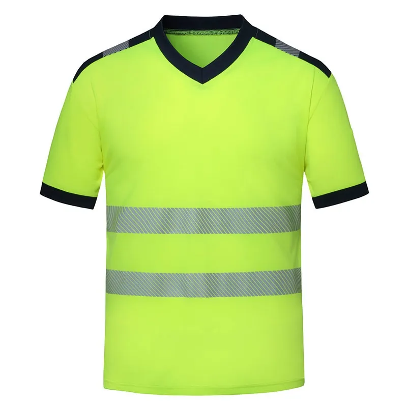 SFTE26 Hi Vis Reflective Safety Shirts Construction Work Class 2 Shirt
