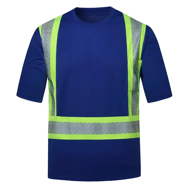 SFTU10 High Visibility Blue Short Sleeve Safety T-Shirt