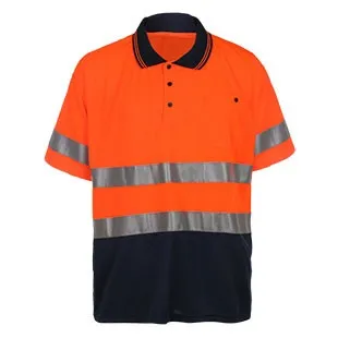 SFTA04 Hi Vis Short Sleeve Workwear Shirt Safety Polo 2 Tone