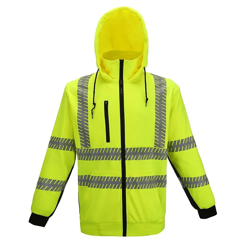SFFE19 Safety Premium Lightweight Class 3 Rain Jacket with Ripstop