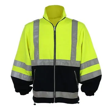 SFFE08 High Visibility Fluorescent Reflective Long Sleeve Zip-Up Jacket