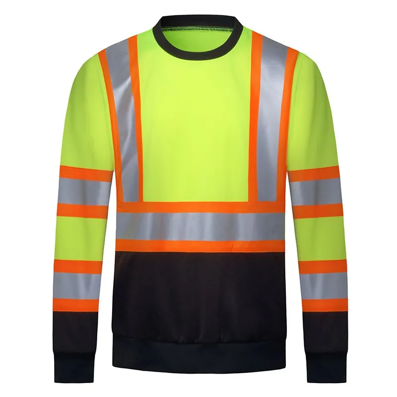 SFFU05 High Visibility Fluorescent Reflective Long Sleeve Sweatshirt