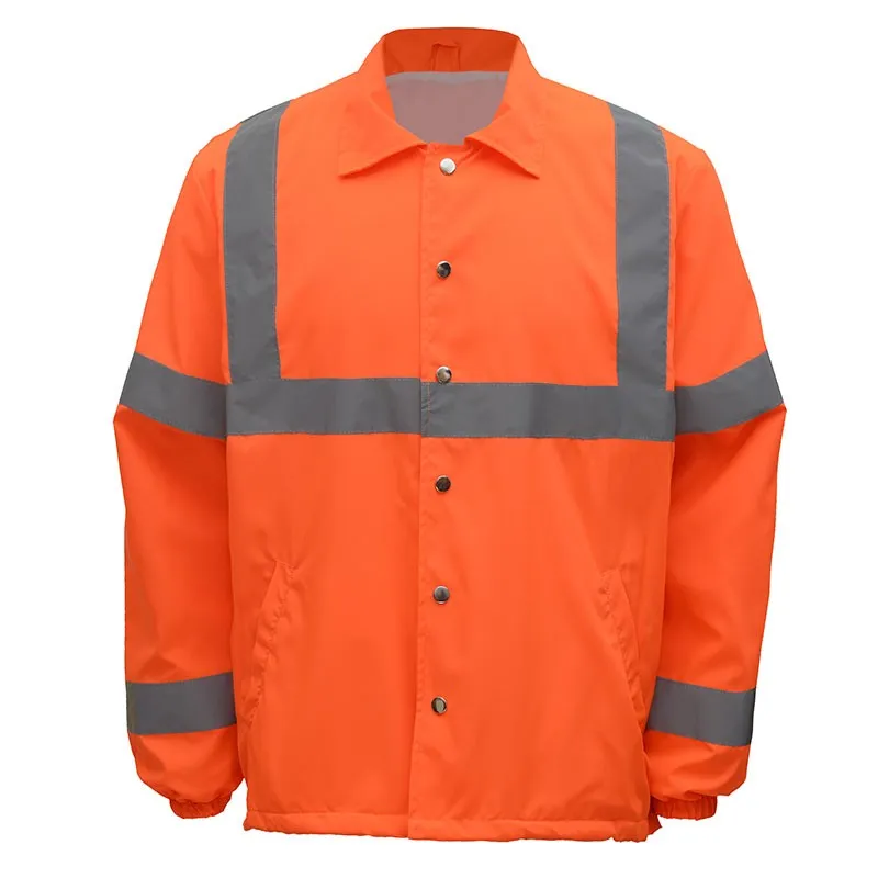 SFFU04 SFFU04 Orange Reflective High Visibility Windbreaker Safety Jacket