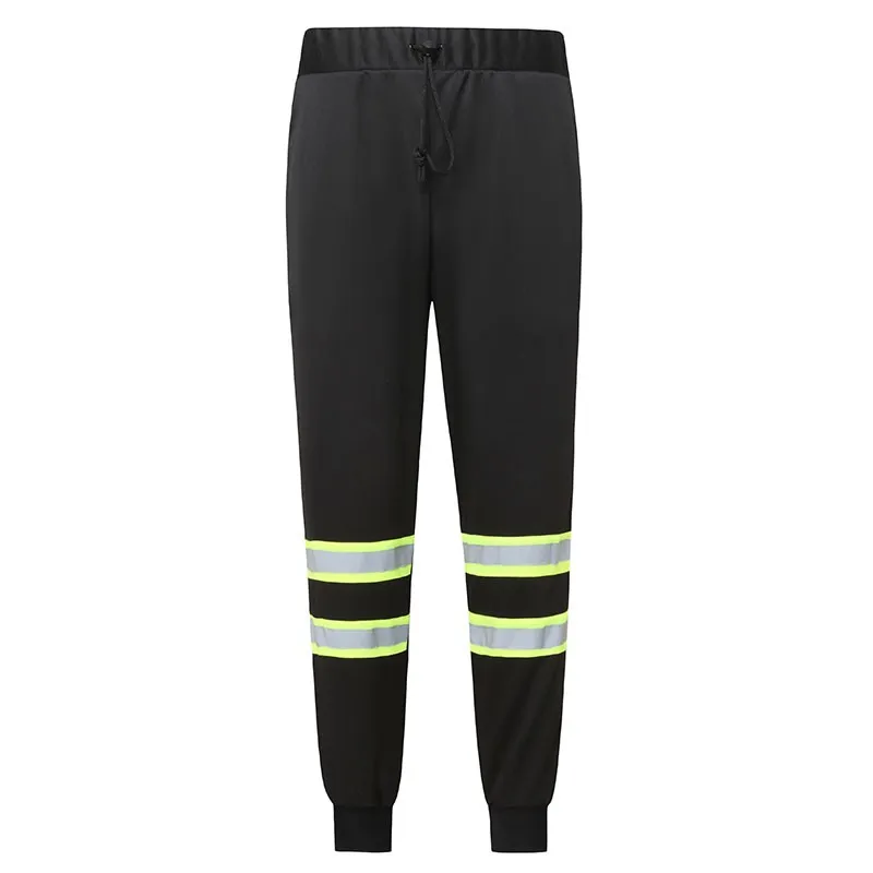SFP08 High-Visibility Black Safety Work Pants with Reflective Strips