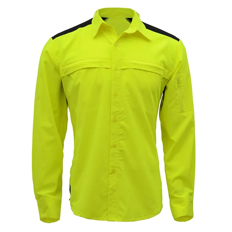 SFSS05 Hi Vis Blouse Fluorescent Long Sleeve Road Safety Product Shirt