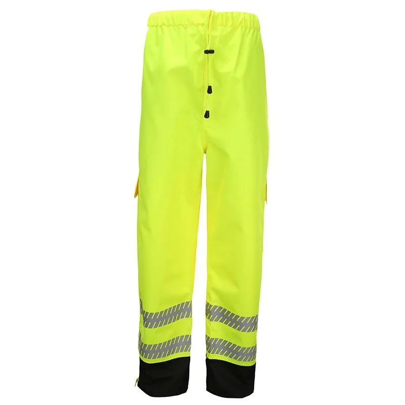 SFP01 High Visibility Rainproof Fluorescent Yellow Safety Reflective Pants