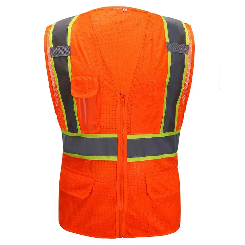 SFU77 Class 2 Mesh Two-Tone Hi-Vis Orange Safety Vest