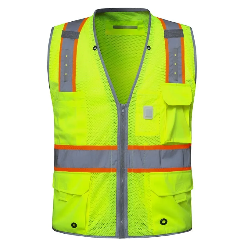 SFU70 15LED Premium High-Visibility Surveyors Mesh Safety Vest