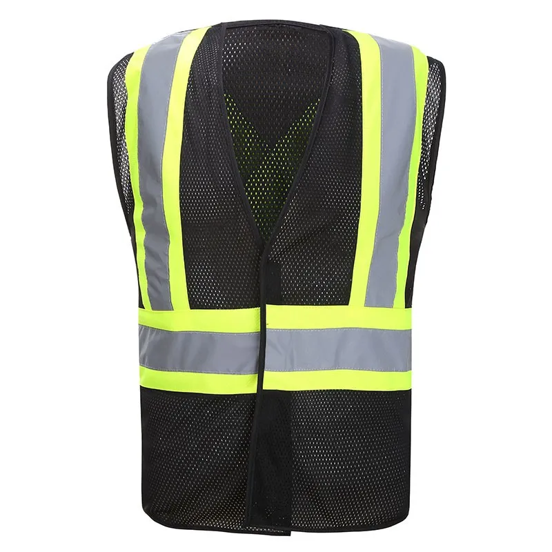 SFCA07 Black Mesh Construction Reflective Safety Vest