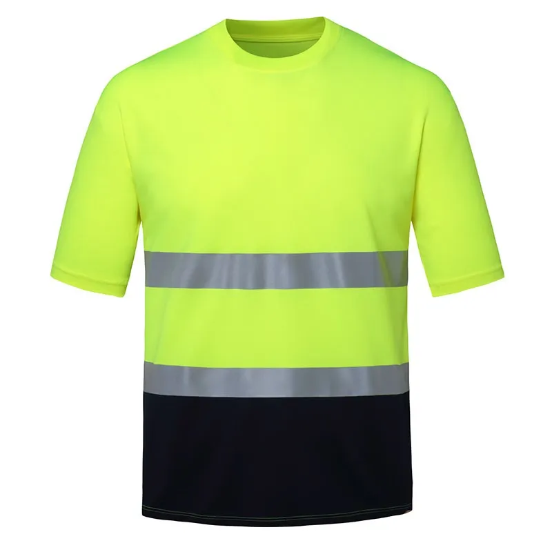 SFTE22 Two-Tone Class 2 Short Sleeve  T-Shirt with 2" Reflective Tape